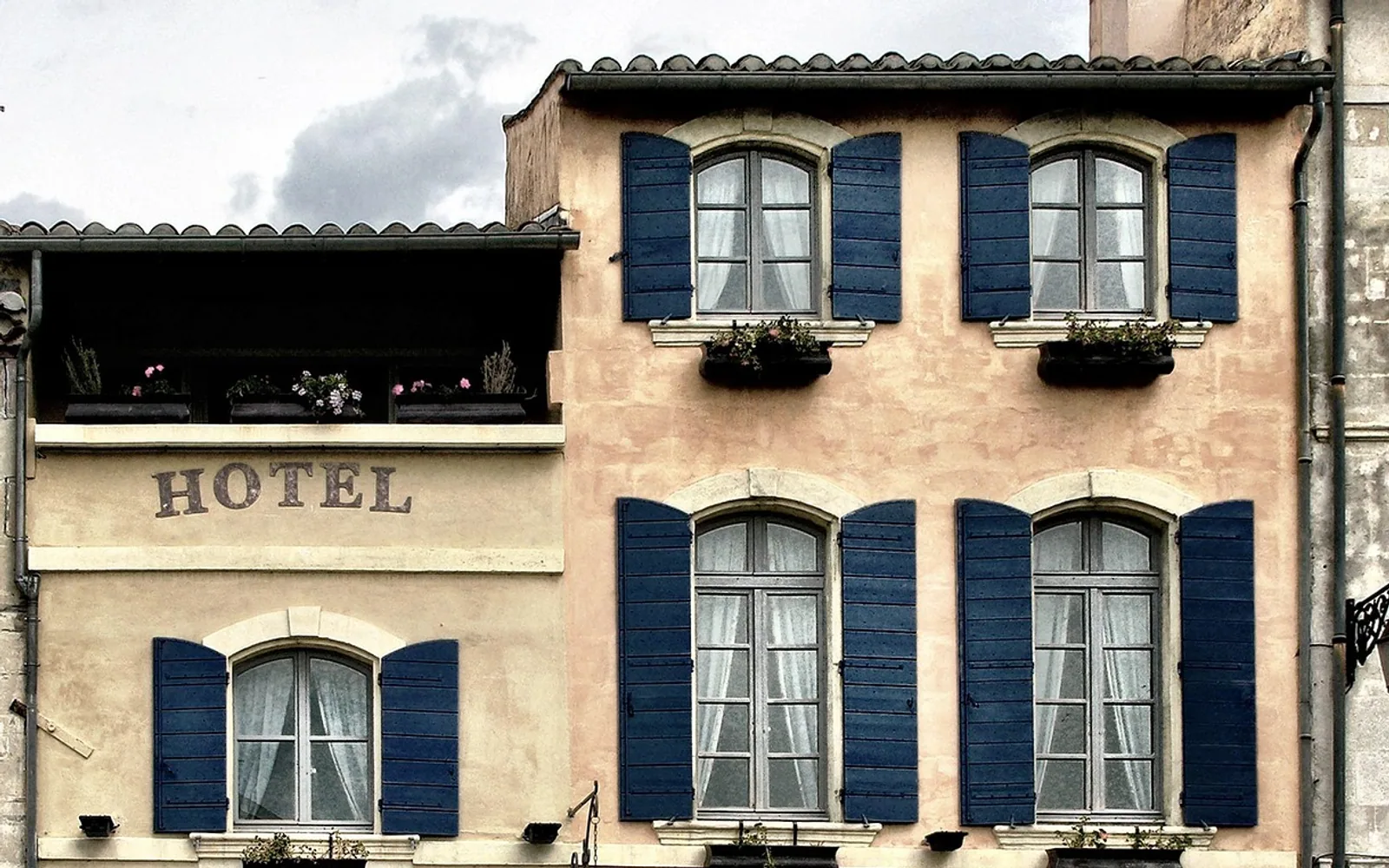 Building, house and shops