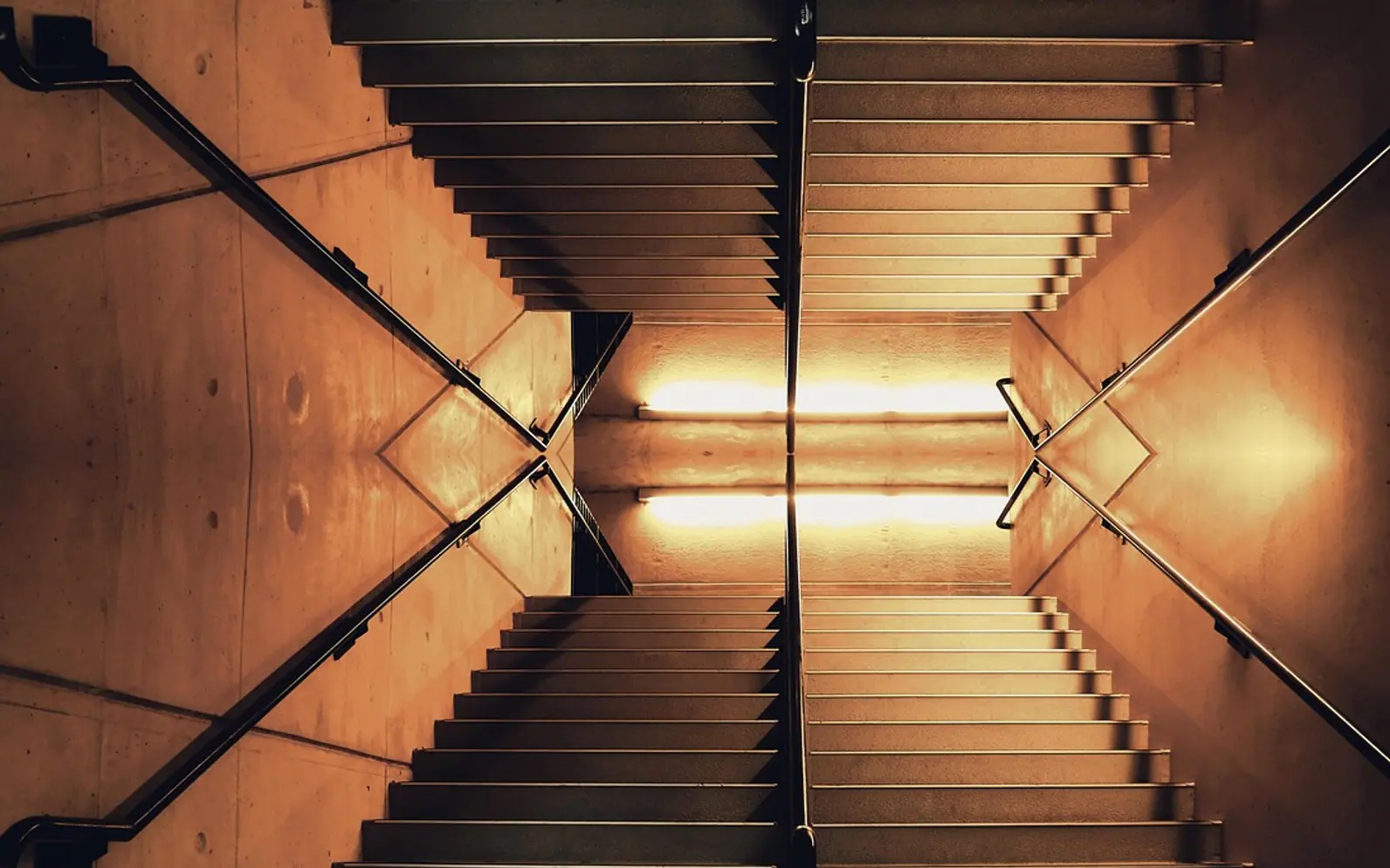 Stairs, handrails and illuminated