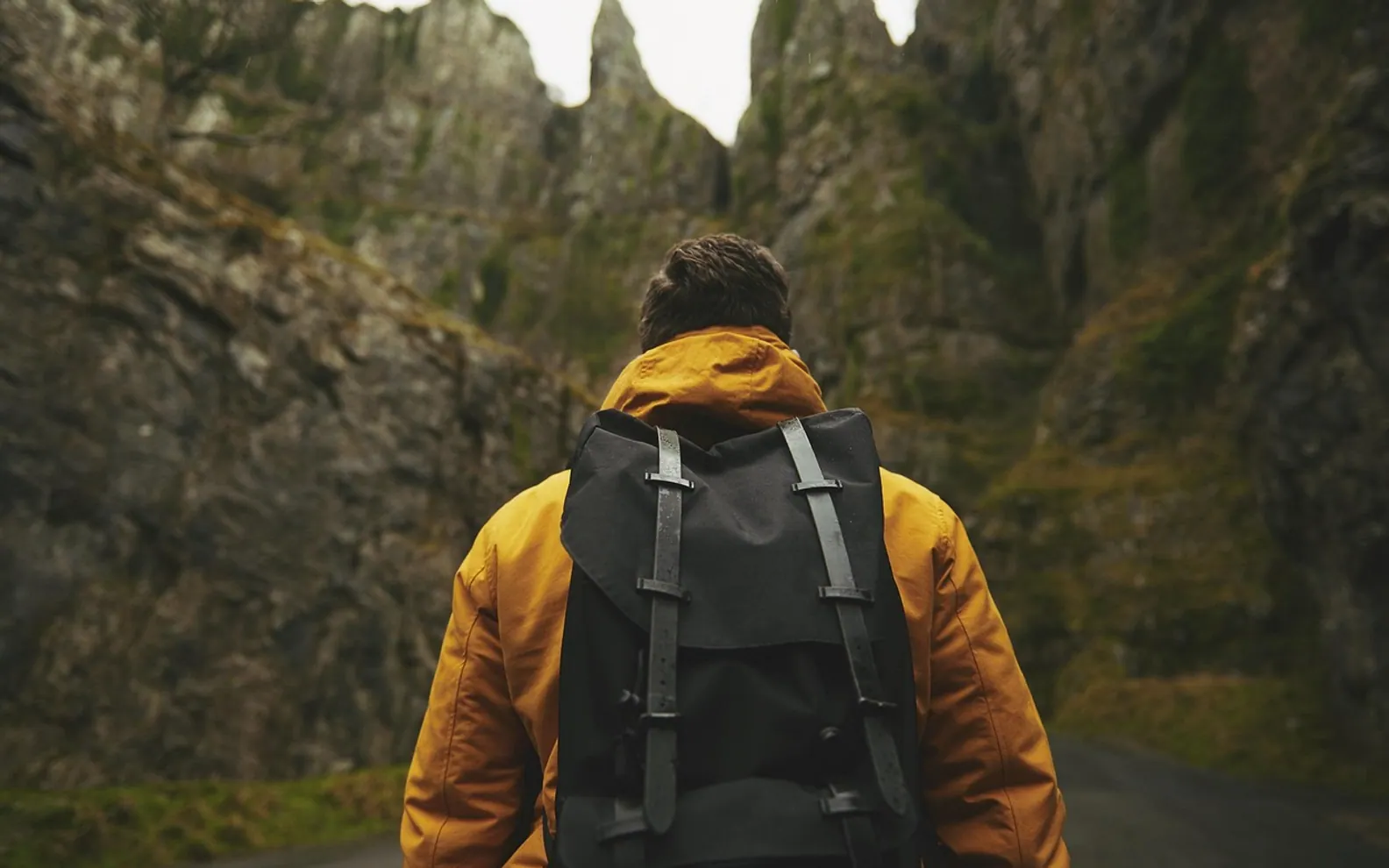 Man, adventure and backpack