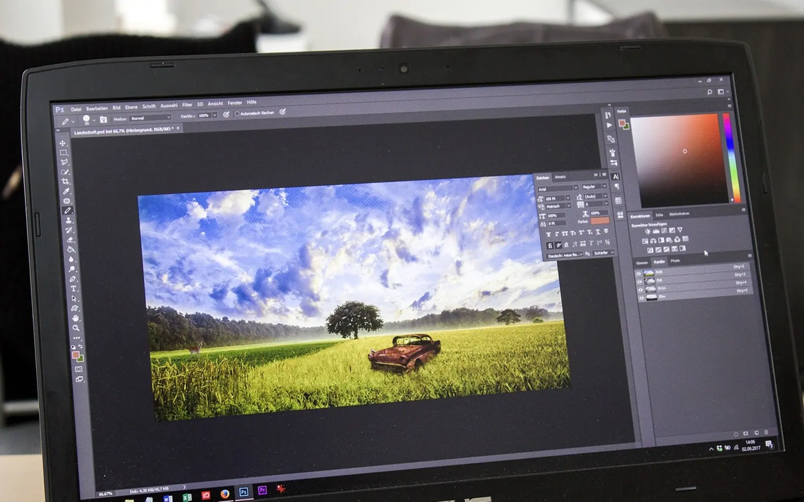 Image editing, photoshop and image editing program