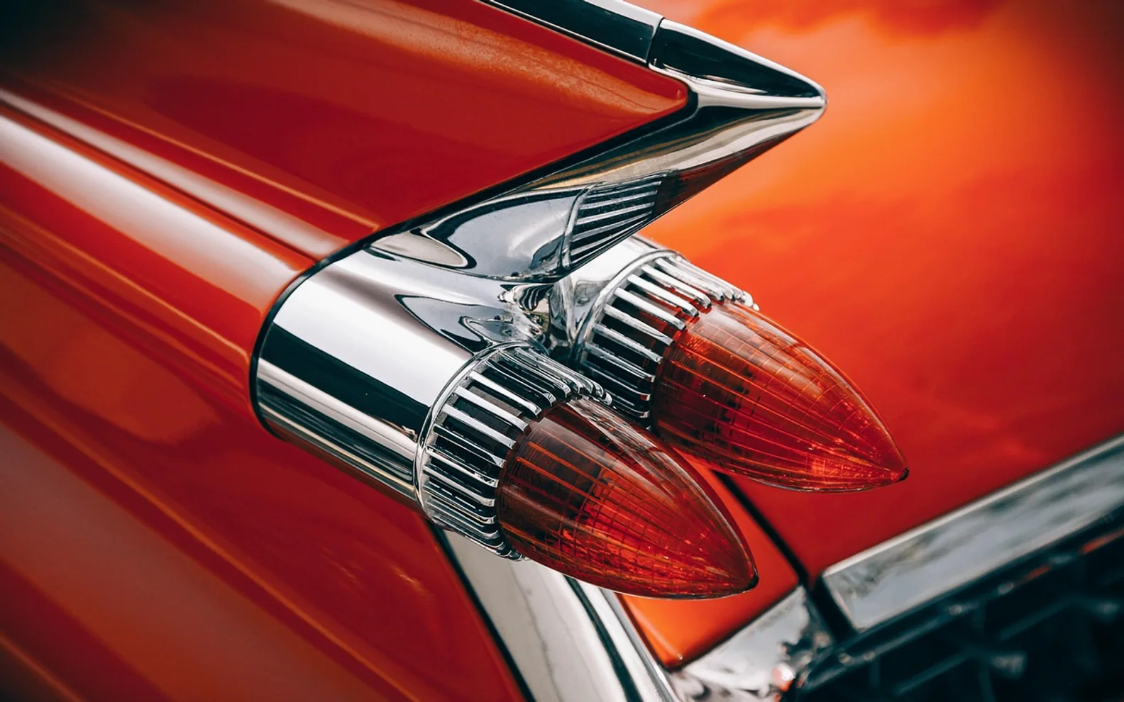 Car, classic and tail lights