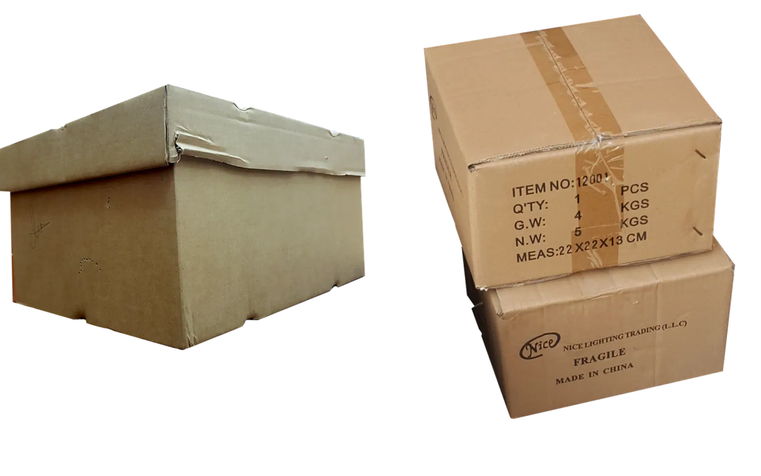 Box, transparent and container